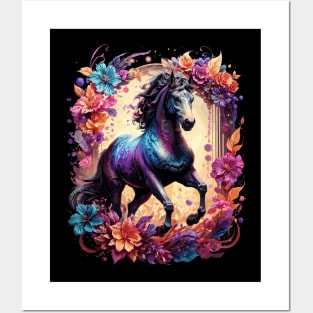 Majestic Stallion Floral Posters and Art